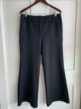 Maeve by Anthropologie wide leg flare  Black Pull-On Pants women’s size 14